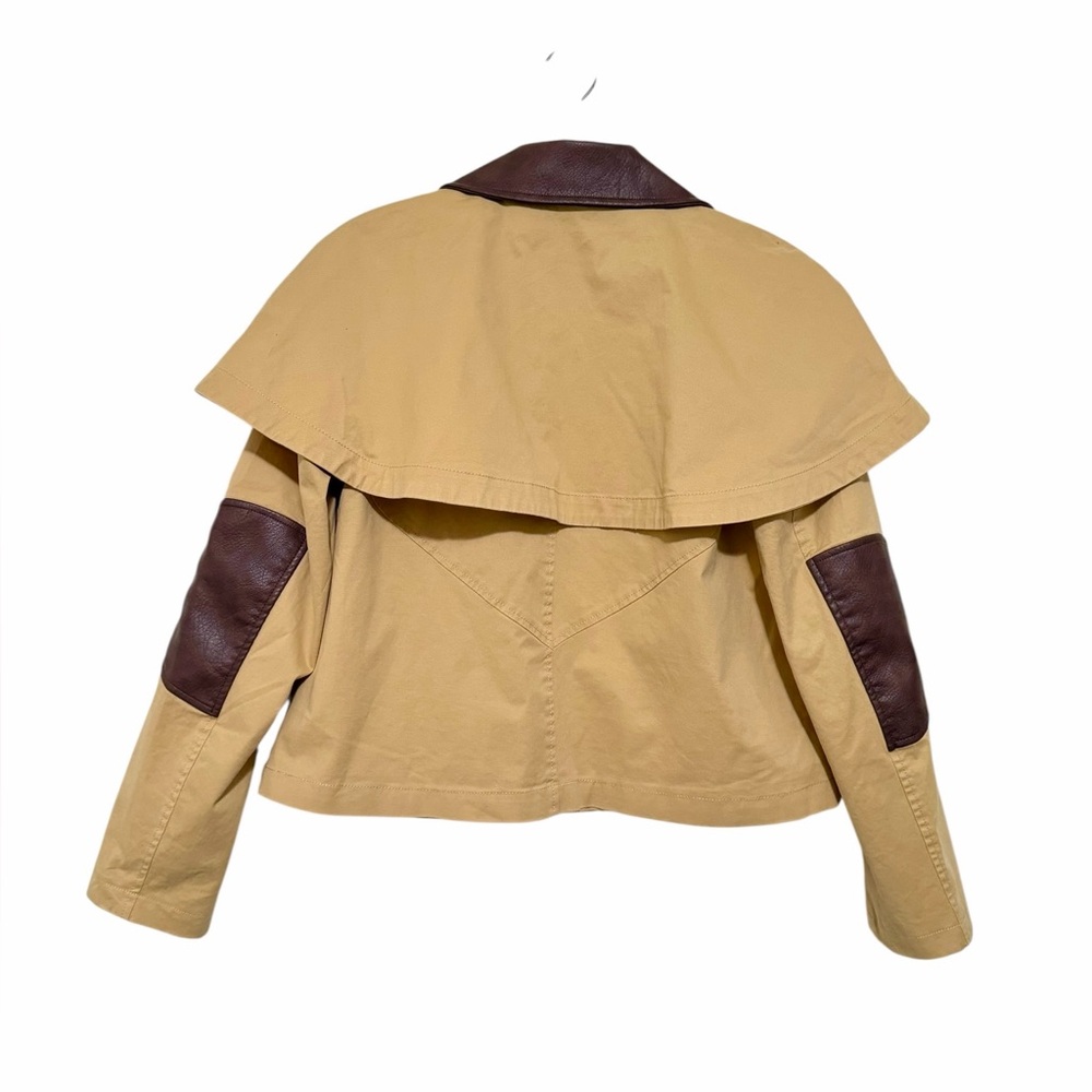 Avec Les Filles Women's Cropped Cape Trench Coat NEW With Tags Size XSmall - Picture 8 of 10